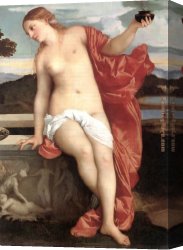 Which One Do You Love Best Canvas Paintings - Sacred and Profane Love [detail] by Titian